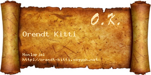 Orendt Kitti névjegykártya
